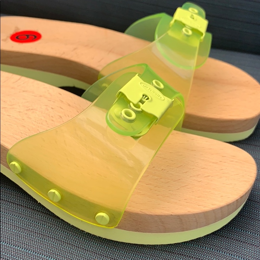 Urban Outfitters Dr Scholl’s wooden sandal slides
